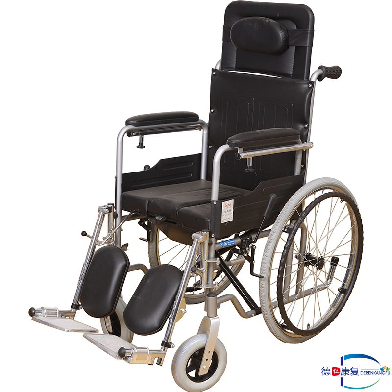 高靠背带座便器轮椅(图1)